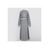 Casual Sports Set 2025 Autumn And Winter New Women's Hoodie High-Waist Aa Half-Dress Fashion Two-Piece Set