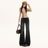 Micro-Rac Cowboy Trousers Slimming 2025 New Girls Autumn And Winter Drag Floor Comfortable Pocket Design