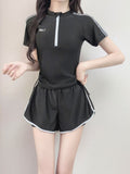 2026 Split Sports Swimsuit Female Conservative Thin Belly Big-Ticestic Hot Spring Student Swimsuit Micro Fat Meat Cover Large Size