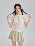 Yan 2026 New Peticiangy Sports Split Swimsuit Fashion Tennis Style Korean Student Skirt Flat-Angle Swimsuit
