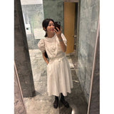Korean Chic Niche Design Age Reduction Netty Short Shirt Female Chic Single Buckle Splicing Lace Top