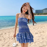 2026 French Hepburn Heavy Industry Embroidery Short Dress Renovated Slimming Breasts Side Wave Dress
