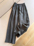 Tian Silk Linen Pants 2026 New Cotton Broad Leg Pants Women Spring And Summer This Year's Popular Syringe Trousers Slacks Thin