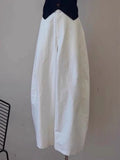 CHAO Strong Goods Closed In!Laos Design With A Curved Loose Leisure Slebow Pants White Broad-Legged Banana Pants