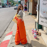 YC& Vintage High- Waist Loose Legs Pistones Night Spring And Summer Hundred Straight Sleety Sleeches Women's New