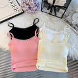 9108 # People Cotton Tacic Sling Vest Women With Chest Pads Pure Lust Style Short Repair Beautiful Backs Of The Small Set-Up Shirt