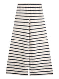 New Revision Navy & Girls Color Three-Dimensional Striped Broad-Legged Knitting Trousers Small Trousers Pink
