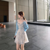 2025 New Pink Romantic Floral Dress Summer Slim Short Dress Small Sling Dress