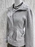 Vintage Gray Edit Lady Vintage Niche Design High-End Fashion Clad T-Win Winter New