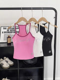 Sweetheart Hottie Hot Diamond Letter Slings Sling Vest Women Wearing Slim Slimming Inside The Bottom Top