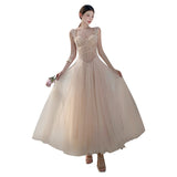 2026 New Girl Hand-Shake French Net Yarn Fish Bone Lace Embroidery Dress With Lotus Leaf Side Dress