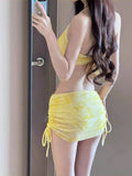 Wow New Swimsuit Sexy Lotey Bikini Three-Piece Thin Holiday Beach Soak Hot Spring Bolisi 2572