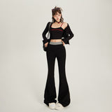 YC& Vintage Spice Girls Slim Skinny Fashion Stretch Stretch Horns And Horns Longer Autumn/Winter Casual Pants