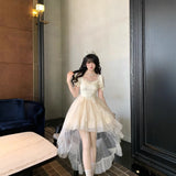 2025 New Half-Love Words Big Bow Princess Dress Flower Ponbilling Shiny Tail Dress Birthday Dress