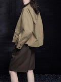 Qaqi Short-Case Work Jacket Women's Autumn 2025 New Products Relaxed Leisure Simple And High-End Feeling
