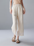 Special Counter Quality 2025 Summer New Loose Thin And High Waist Commuting 100 Tungsle Nine Casual Broad Leg Trousers Woman