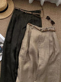 This Year's Popular Karny Linen Broad-Legged Trousers ¡ô 26 Summer High-Rise Thin Slackness Of The Straight Leisure Trousers