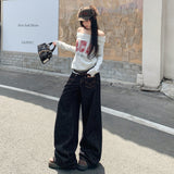 25Th Ootd! | Vintage Original Cow-Collision Stitching Low-Waisted Straight-Leg Jeans Pattern Trousers