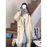 Oatmeal Haired Women 2025 Autumn And Winter 2025 New Korean Version Of Loose Medium And Long Burst Hair Coat