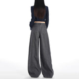 Autumn And Winter New Hairy Babes Casual Pants Women 2026 Retro High-Waist Loose Broad Leg Trousers