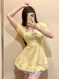 2026 New Swimsuit Women's Dress Conservative Students Cute Large Size Micro Fat Mm Thin Swimsuit