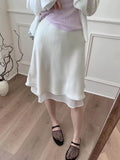 2026 Acetic Acid-Singeniced Skirt Half-Dress Girl Spring And Summer High Sense High Waist Thin Small Man A Word Bag Hip Skirt Fishtail