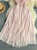 First Love Milk Sweet Dress Gentle Wind Pink Fairy Dress Tea Break In The Escape Princess Dress Super Fairy Sweet Hanging Dress