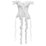 Irregular Lace Sling Vest Woman Wears Summer Pure Hottie Shoulder Bra Little Top Thai Beauty
