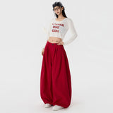 Broad-Legged Casual Trousers Women's Loose 2026 Autumn New Fold Design Pendant Straight Trousers Women