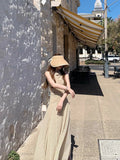Beauty Is Beautiful_Shaped With Elegant Little Collar Striped Dress Temperament Holiday Dress Women's Summer