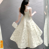 2026 New Summer Female Embroidery Wedding Dress Retro Temperament Slim Slimming Birthday Dress