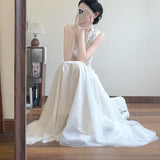 2026 Summer French Important Occasion Beautiful Dress Light People Gentle Know Wearing Light Apricot Lace Temperament Dress