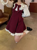 2026 Princess Style Decrease Dresses Women's Autumn Dress New Small Design Sensing Bow Sling With Short Skirt