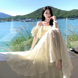 2026 New Thai Tourism Holiday French-Style Collar Design Top + Big Skirt Set