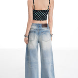 Hottie Radiant Cat Needs To Wash Mid-Waist Groaning Loose Denim Mowing Jeans Woman