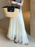 High-Quality 2026 Spring New Sleuish Loose Waist Pressure Ruffle Organ Ruffle Dress Fairy Bountail Skirt