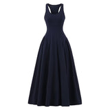 Kendou White Sexy Spring And Summer New Temperament To Accept The Waist Of The Vest Bare Back Long Dress Woman