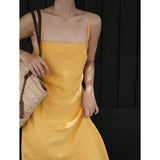 French Retro Elegant Temperament Breathable Sleeveless Sleeveless Dress Women's New Lazy Wind Holiday Dress