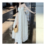 Seaside Holiday Wind Niche Chic Hanging Neck High-End Design Dress Gentle Sweet Thin Dress Summer New