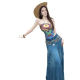 2026 Thai Holiday Bohemian Retro National Style Suit Women's Printed Blouse Half-Dressed Two-Case
