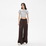 2026 Autumn Languid Wind Wide Leg Pants Women Loose Fall Feeling Folding Casual Straight Trousers Women