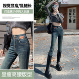 Cement Gray Trousers Women 2026 Autumn New Design Feel Lumbar Scalp Card Plus Velvet Buckle Pencil Pants
