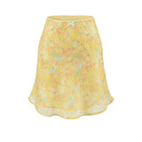 Vintage Oil Painting Flower Half-Dress Girl Spring And Summer New Design High-Waist Sexy A-Word Ass Short Skirt Printed Skirt