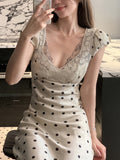 2026 Super Fire Dress Birthday Dress Yu Shuxin The Same French Set Of Two Sets Of Lace Splicing