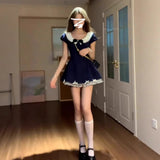 Love A Thousand Gold Style Skirt Summer Waist Thin Design Pure Sweet Bow Temperament Dress Dress Dress Woman