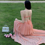 French Sexy Pure Lust Wind Irregularly Exposed Waist Thin Sling Dress Female Sanya Seaside Holiday Take-Up Dress