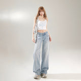 YC& Vintage Low-Rise Hottie Loose Broad-Legged Trousers Spring And Summer Straight Jeans Women & Trousers Lengthened