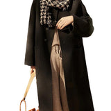 Large-Size Women's New Coat Women In The Fat Mm 2025 Autumn And Winter New Loose Kiqi Hair Coat Women
