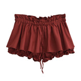 Ballet Style Leaves With Low Waist Half-Dress Summer Hottie Sexy Umbilong Twitching Rope Tight Waist A Short Skirt Girl