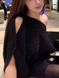 High-End Show Sweater Women Lazy With Casual Cut Collar Design Loose Thin Knitting Top
